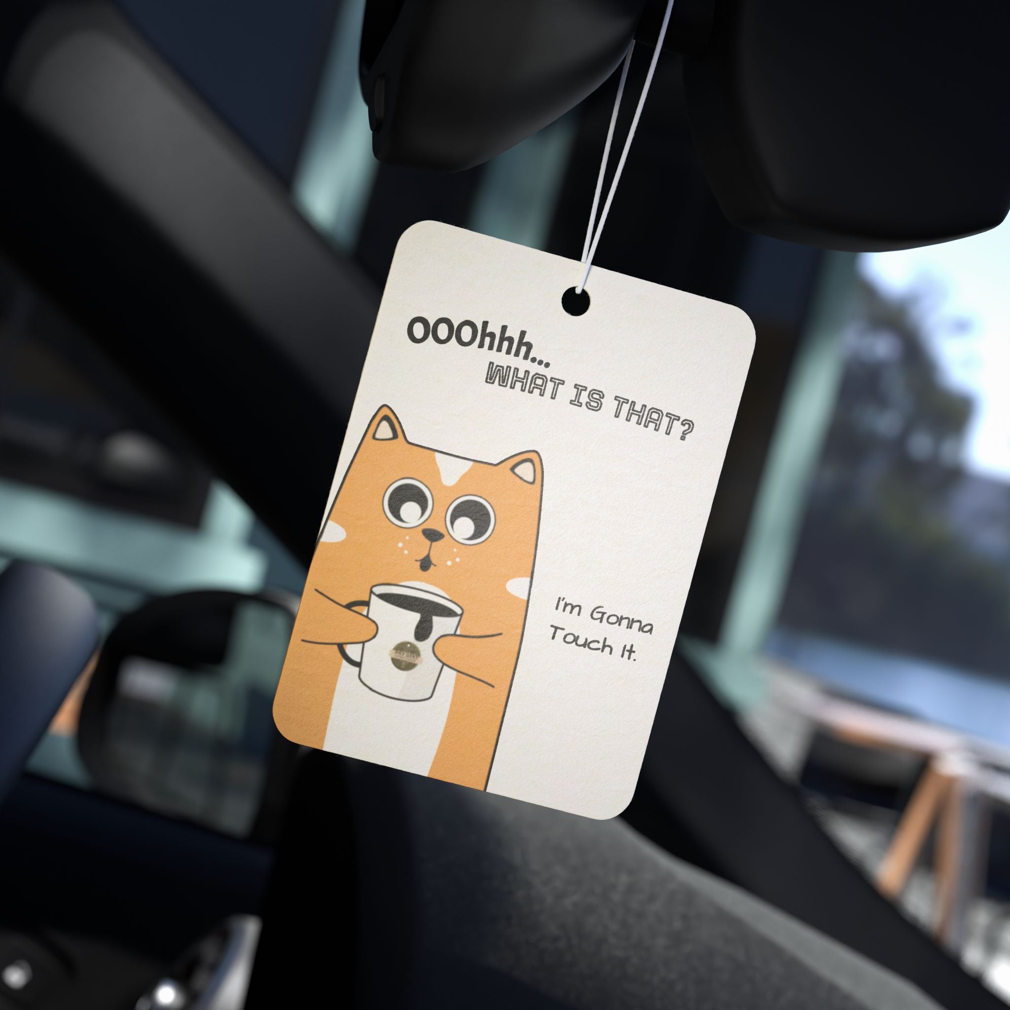 "Curious Cat" Car Air Freshener