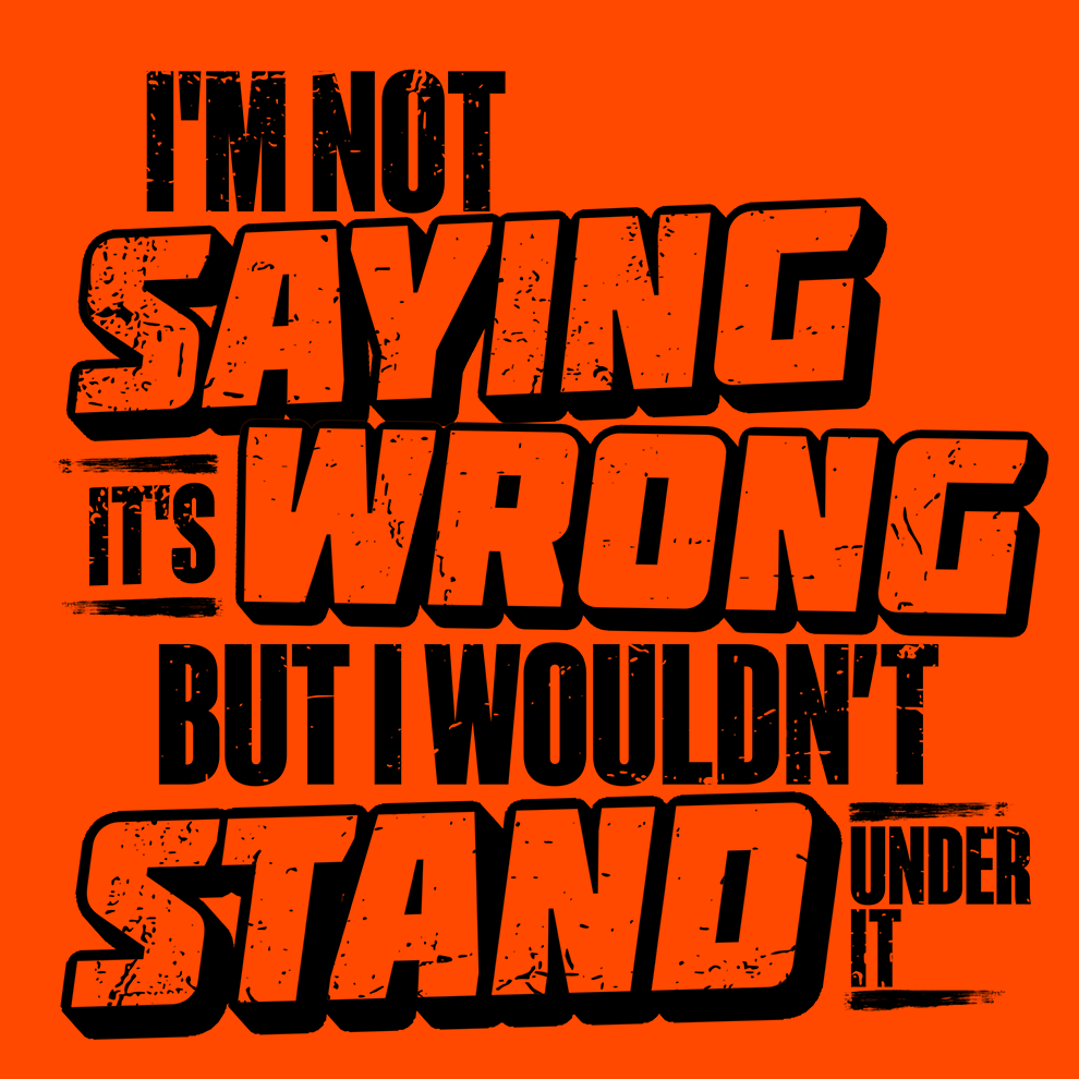 I Wouldn't Stand Under It - Safety T-Shirt