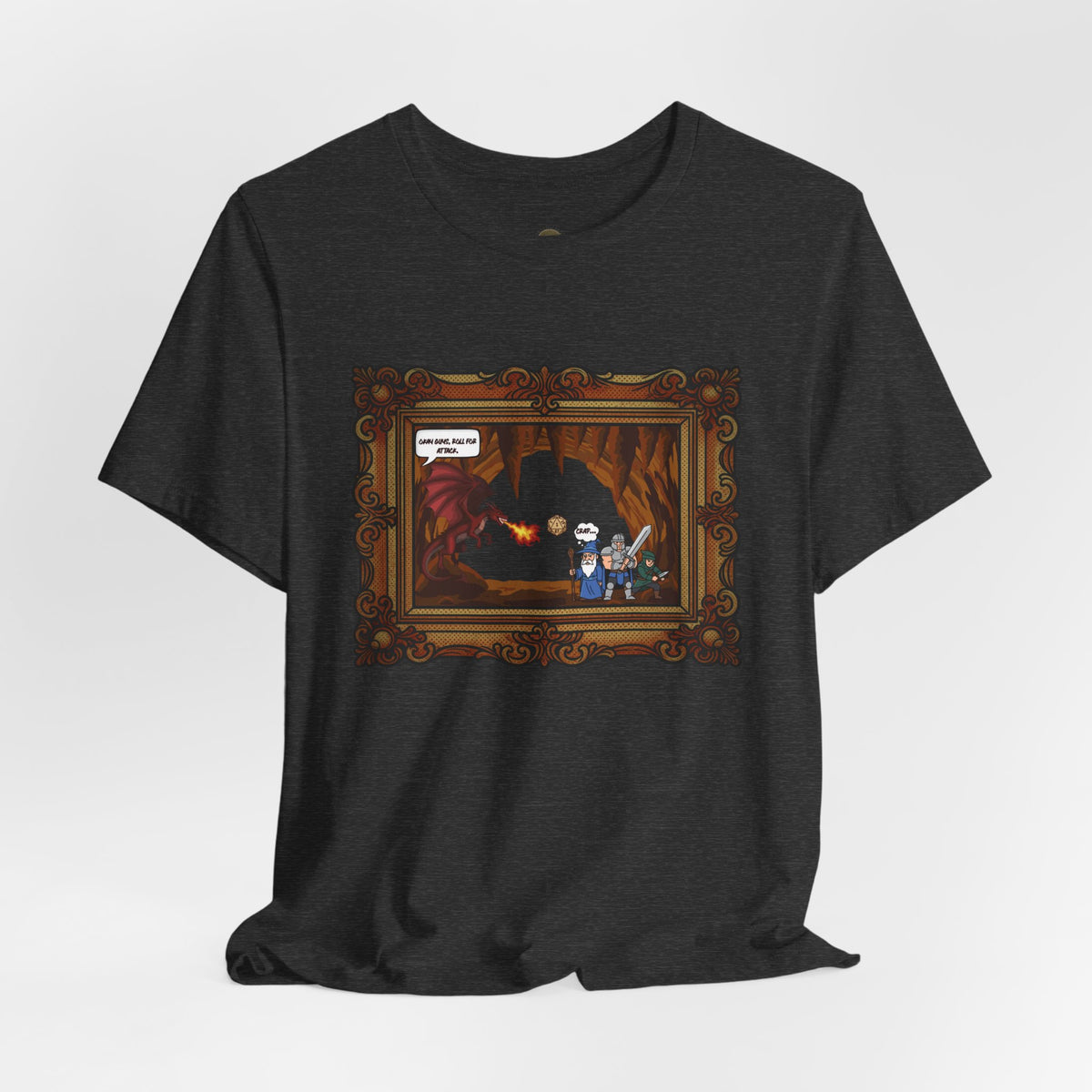 D&D Theme Roll For Attack Short Sleeve Tee