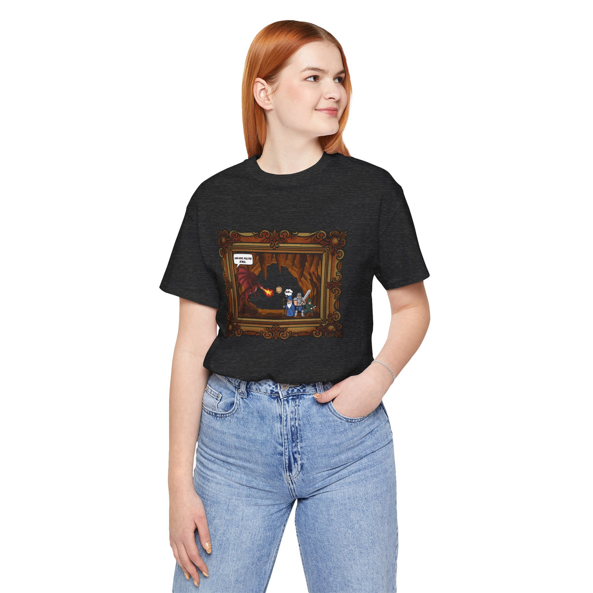 D&D Theme Roll For Attack Short Sleeve Tee