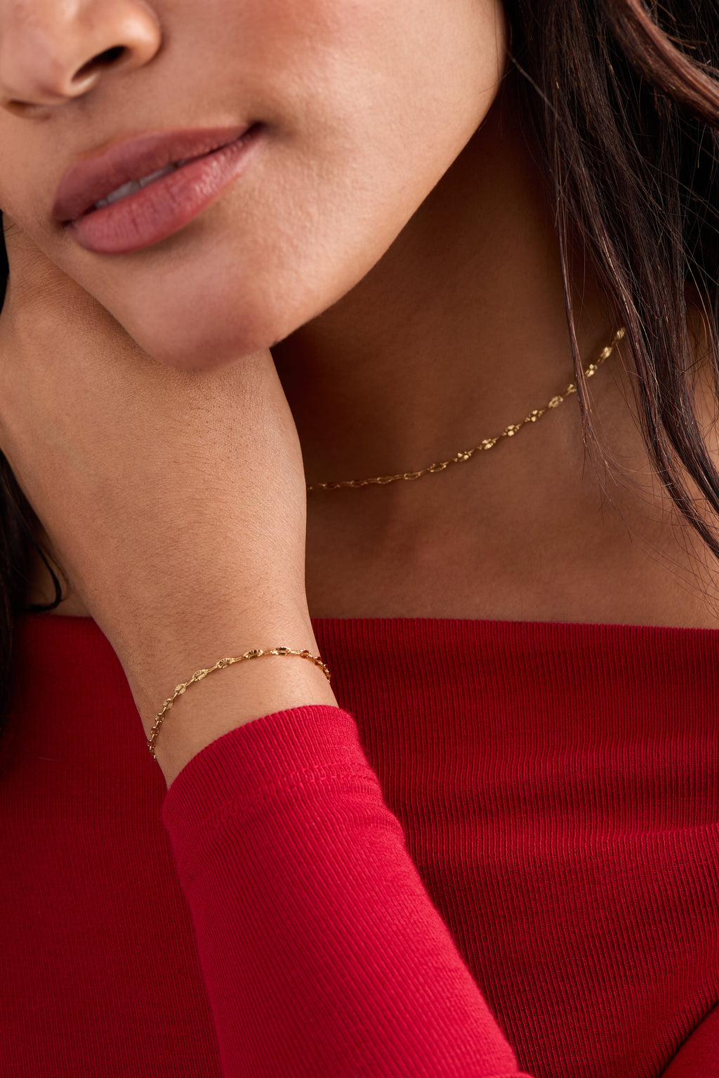 Multi Faceted Chain Necklace