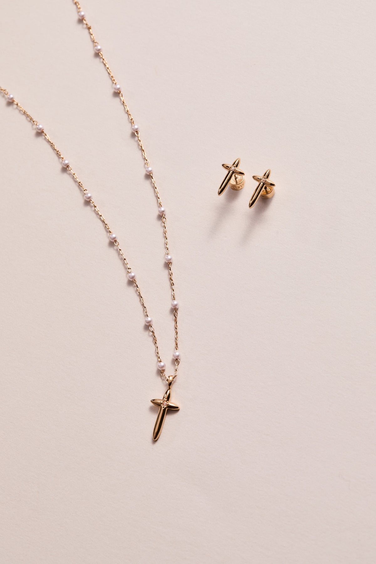 4:13 Cross Stud Earrings