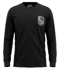 Men's Long Sleeve T-Shirt with American Eagle & Flag Print